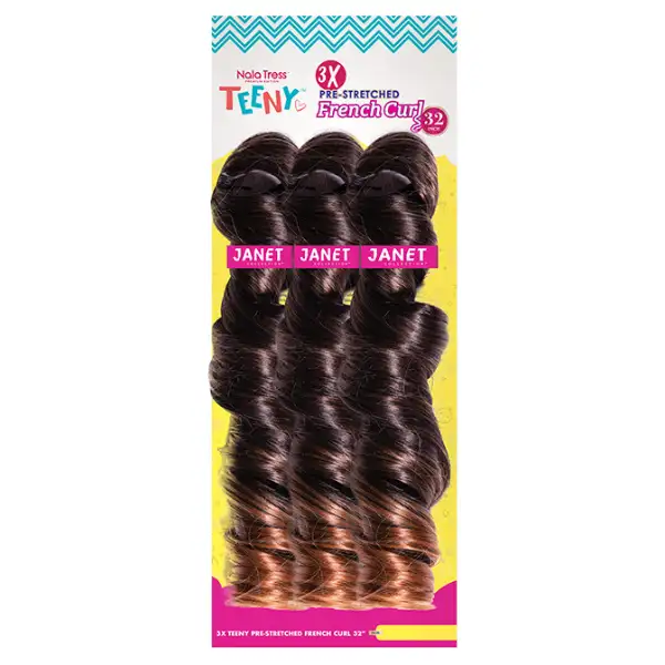 3X Mèches French Curl Pre-Stretched Teeny 32" - Janet Collection