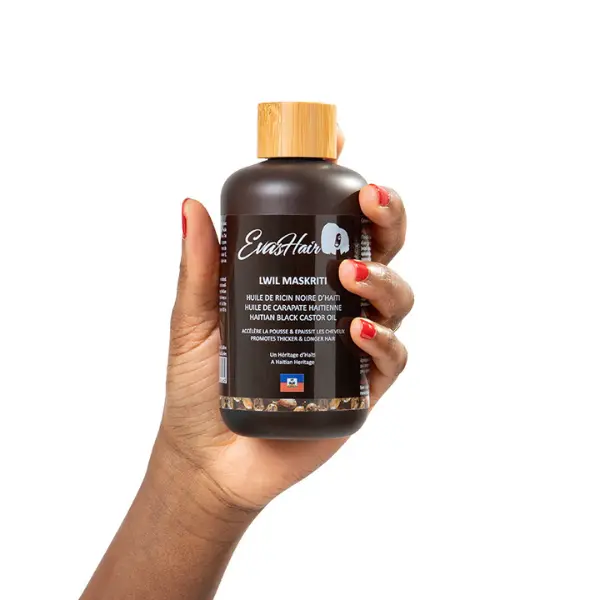 Huile de Ricin Noire d'Haïti Lwil Maskriti - EvasHair