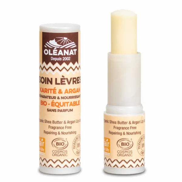 Baume à Lèvre Naturel Bio Sans parfum Karité Argan - Oléanat