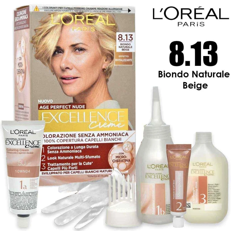L'Oreal Excellence Creme Universal Nude 8.13 Biondo Beige — Colorazione capelli