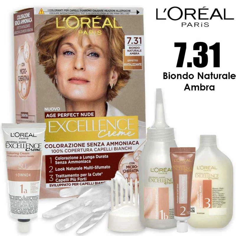 L'Oreal Excellence Creme Universal Nude 7.31 Biondo Ambra — Colorazione capelli