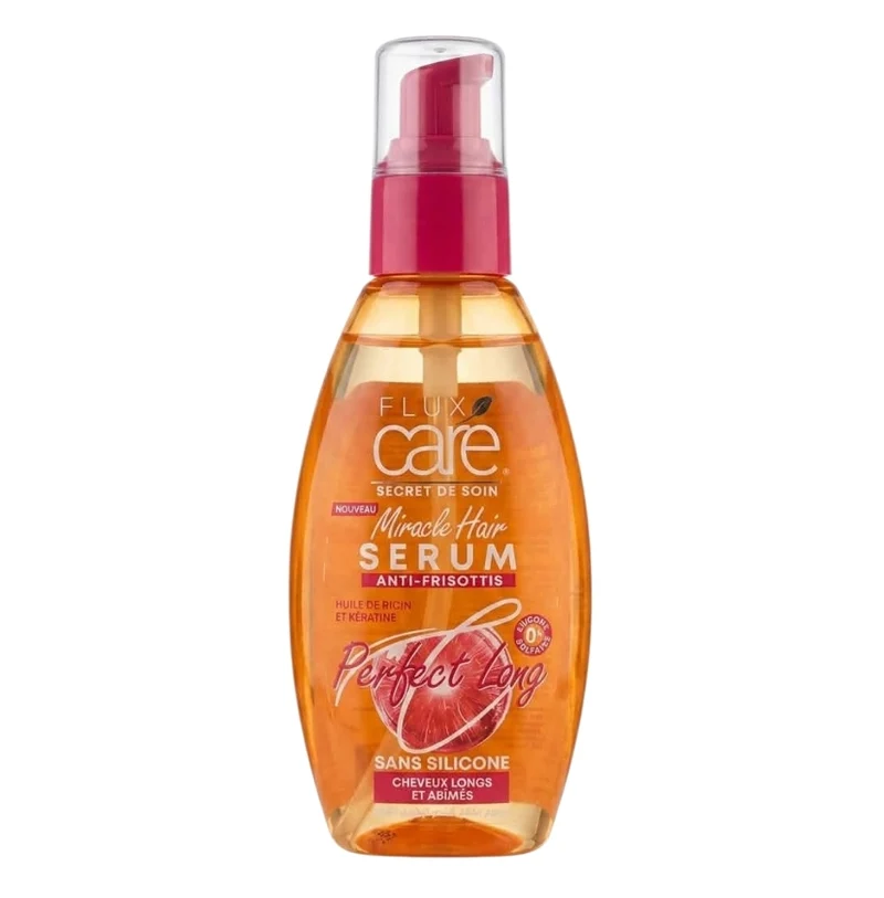 Flux Care Sérum Anti-Frisottis Ricin & Kératine Cheveux Longs Et Abîmés