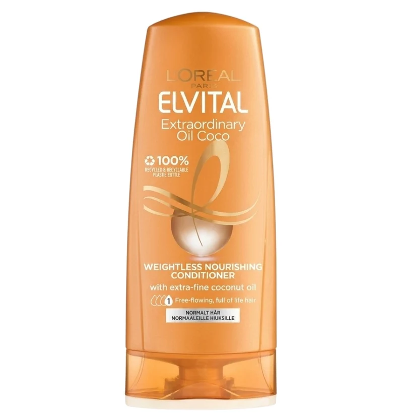 L'Oréal Paris Elvital Extraordinary Oil Coco Après-Shampooing Nourrissant À L'Huile De Coco – Cheveux Normaux