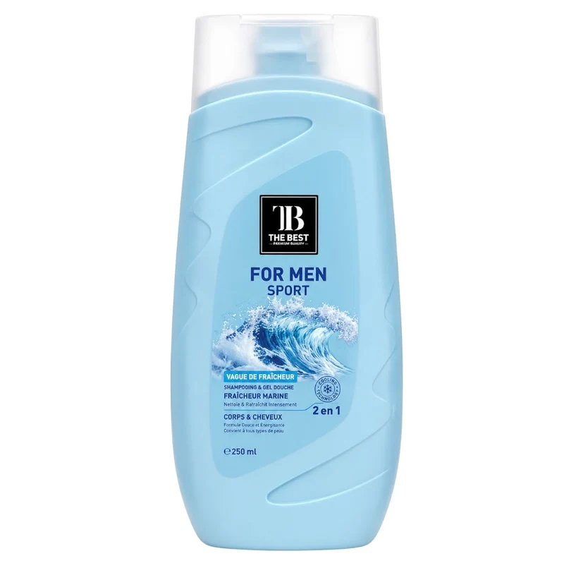 The Best For Men Sport – Gel Douche & Shampooing 2 En 1 Fraîcheur Marine