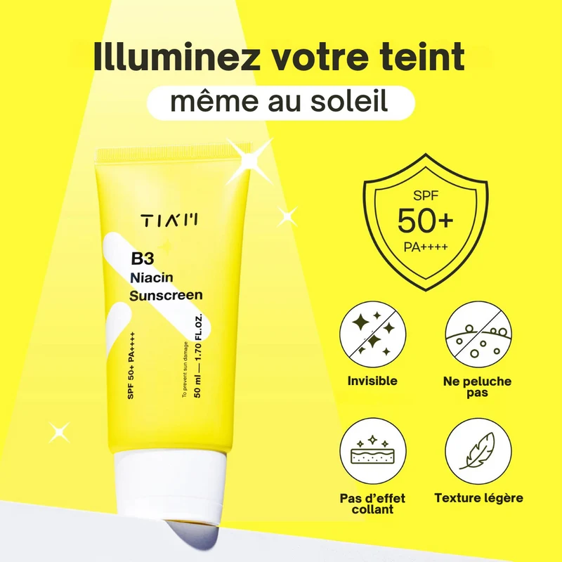 Crème solaire Niacin B3 SPF50+ PA++++