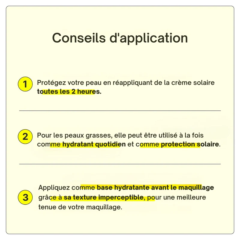 Crème solaire Niacin B3 SPF50+ PA++++