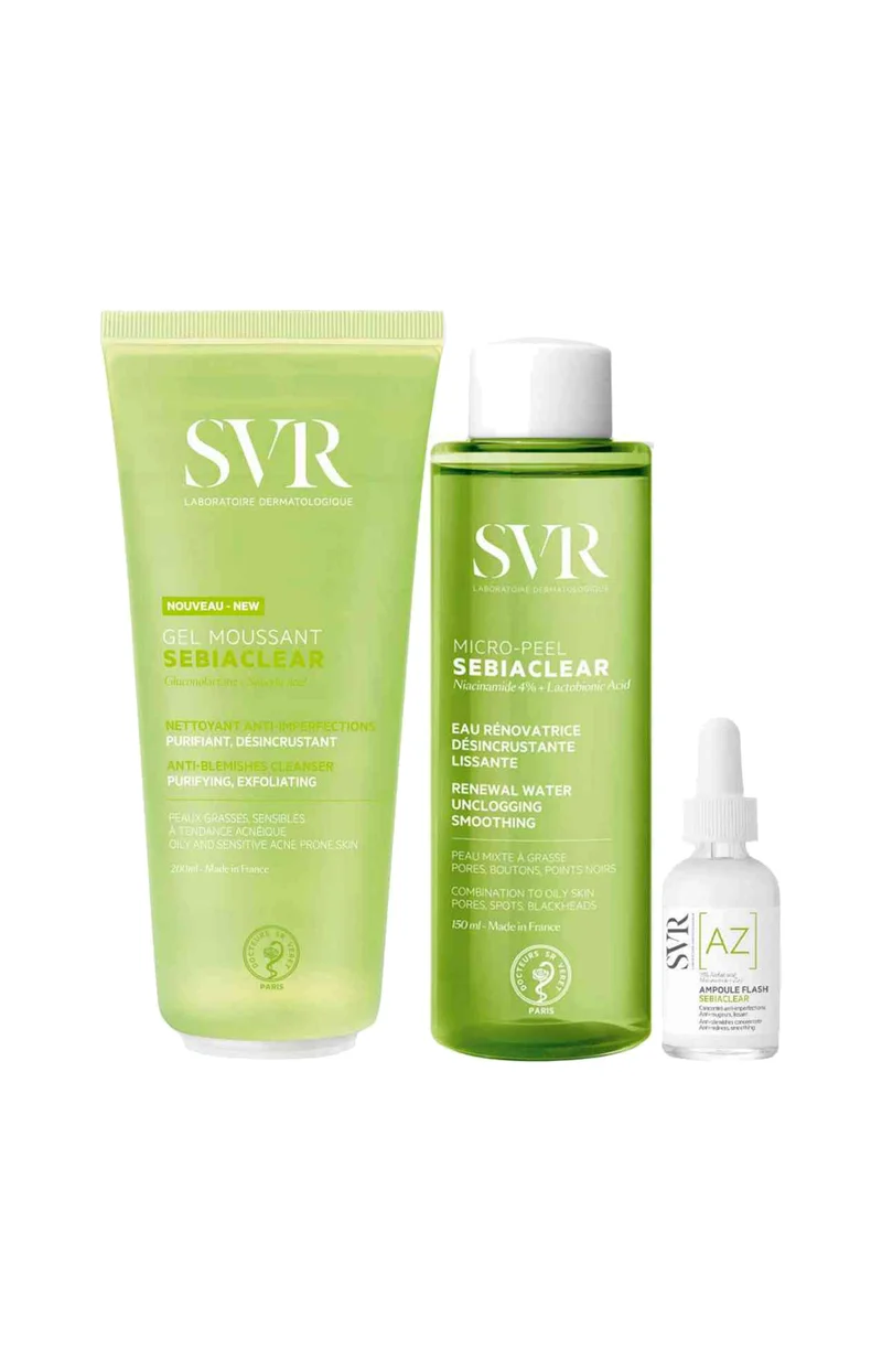 Routine anti-imperfections - Sebiaclear - Peaux mixtes à tendance acnéique - 3 produits