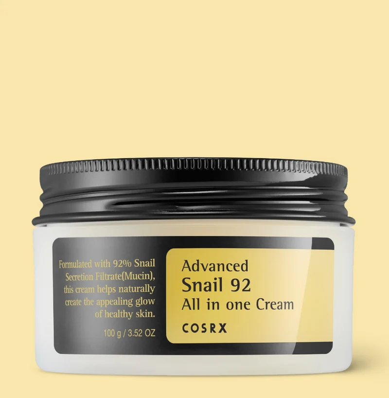 Crème hydratante à la mucine d’escargot 92%