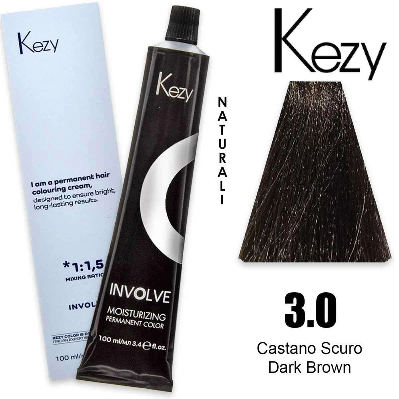 Kezy Involve Colore Castano Scuro 3.0 100 ml — Tinta capelli
