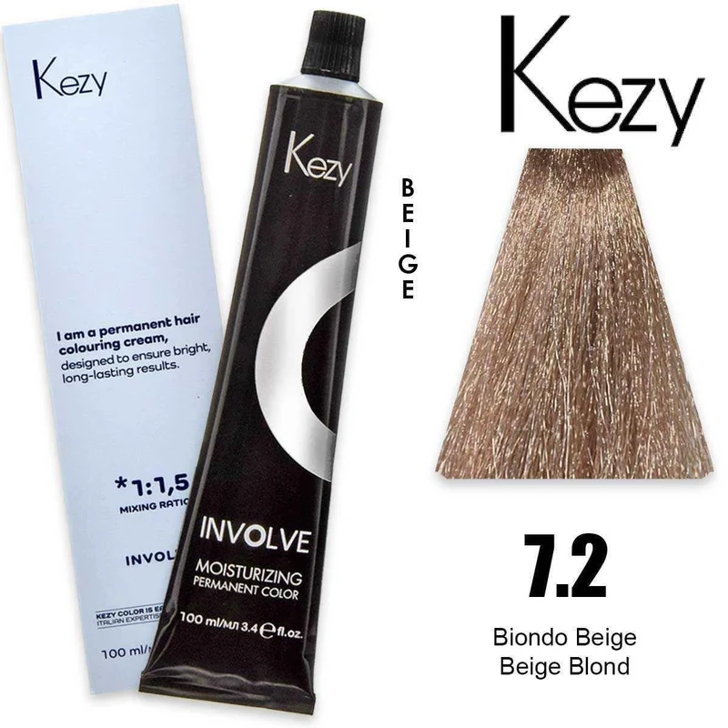 Kezy Involve Colore Biondo Beige 7.2 100 ml — Tinta capelli