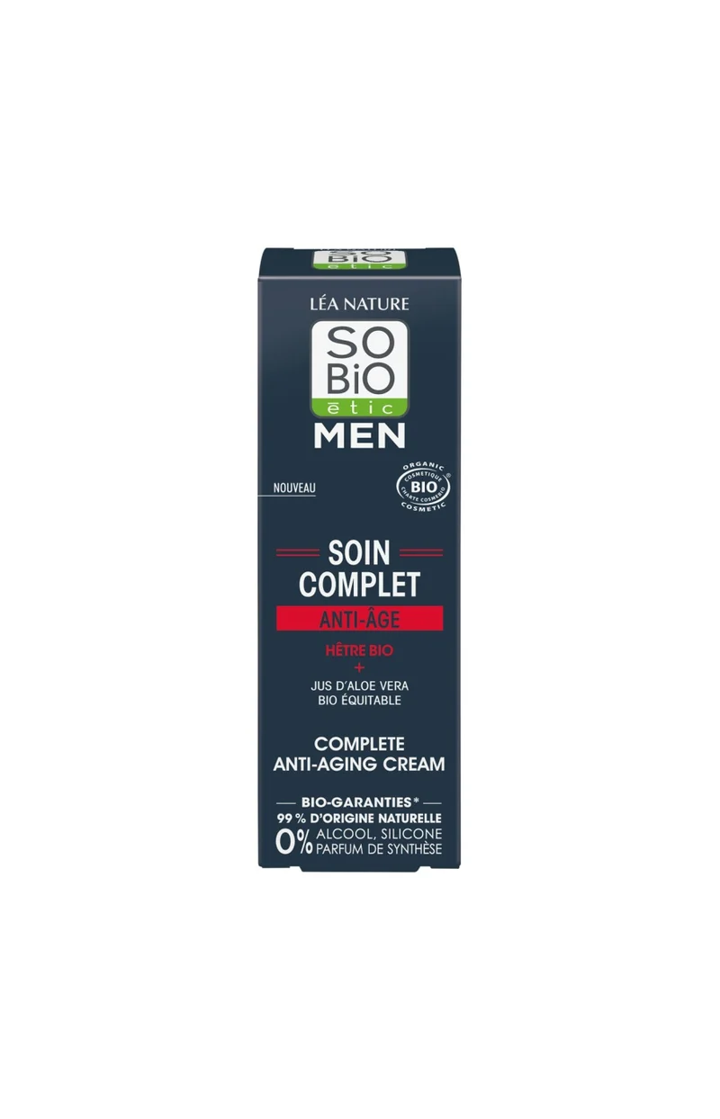 Soin complet anti-âge bio - Hêtre - Visage - Homme