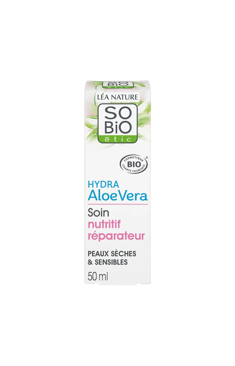 Soin nourrissant réparateur bio - Aloe vera - Peaux sensibles et réactives