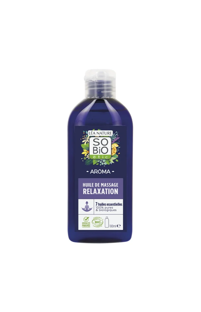 Huile de massage anti-stress - 7 huiles essentielles bio - 100 ml