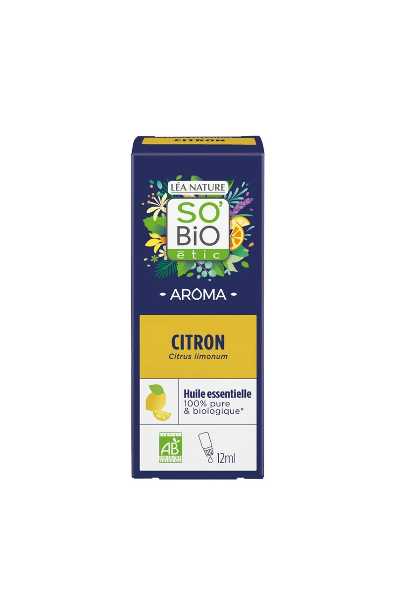 Huile essentielle de citron bio - 12 ml