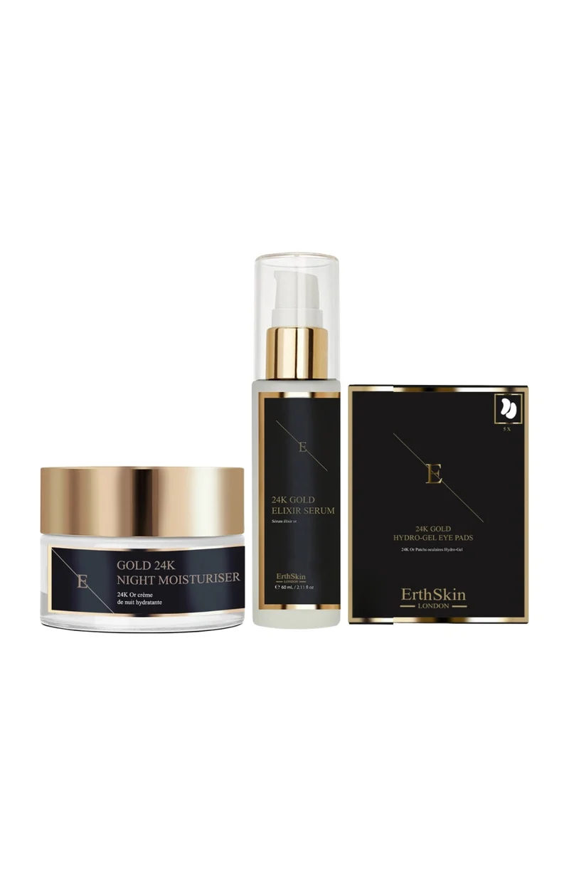 Coffret anti-âge - Or 24k & rétinol - Visage & yeux - 3 produits