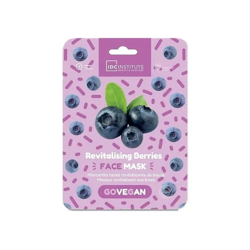 Idc Institute GoVegan Maschera viso rigenerante ai frutti rossi 23 g — Maschera viso
