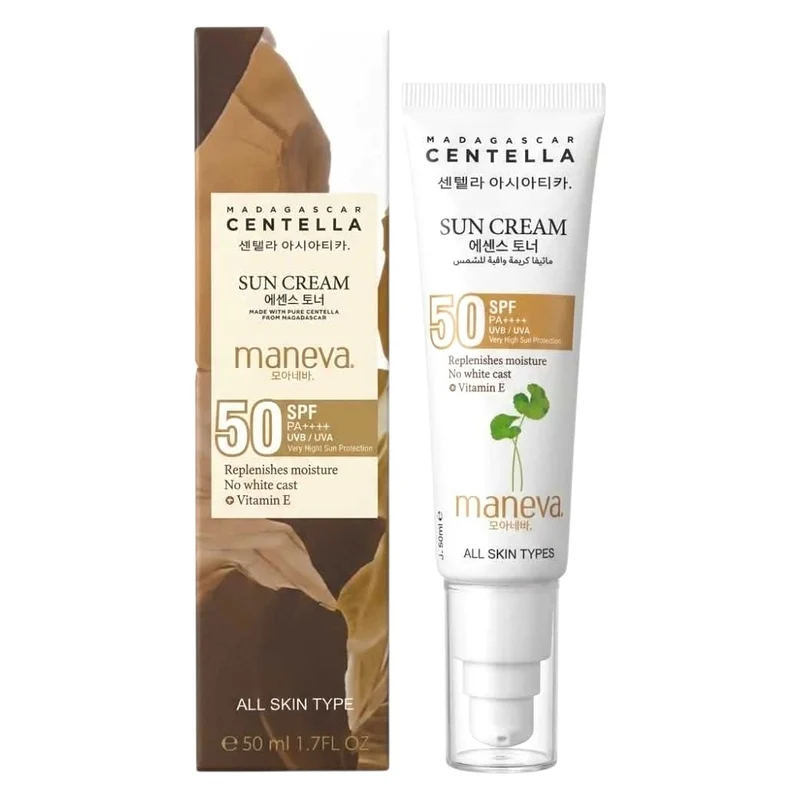 Maneva Crème Solaire Centella Spf 50 Vitamine E