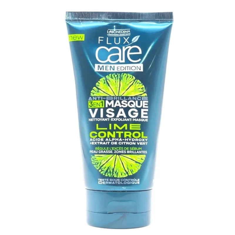 Flux Care Men Edition Anti-Brilkance 3En1 Masque Visage Lime Control