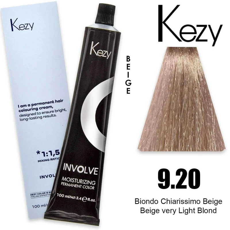 Kezy Involve Colore Biondo Chiarissimo Beige 9.2 100 ml — Tinta capelli