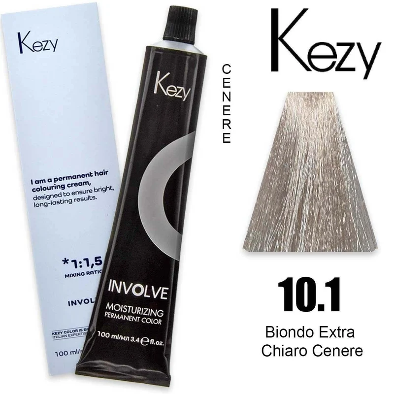 Kezy Involve Color 10.1 biondo extra chiaro cenere 100 ml — Colorazione capelli