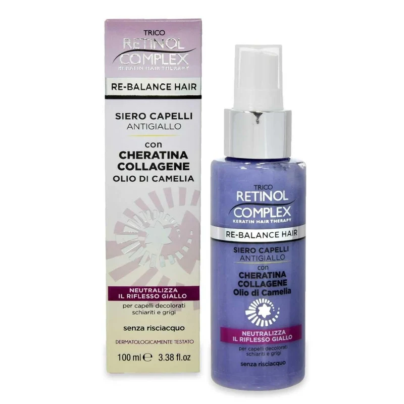 Keratin Complex Siero antigiallo cheratina collagene olio camelia 100 ml — Siero capelli