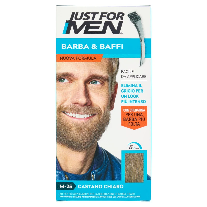 Just For Men Gel colorante barba e baffi M-45 Castano Scuro — Colore barba uomo