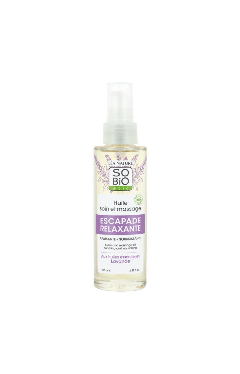 Huile de soin massage - Escapade relaxante à la lavande - 100 ml