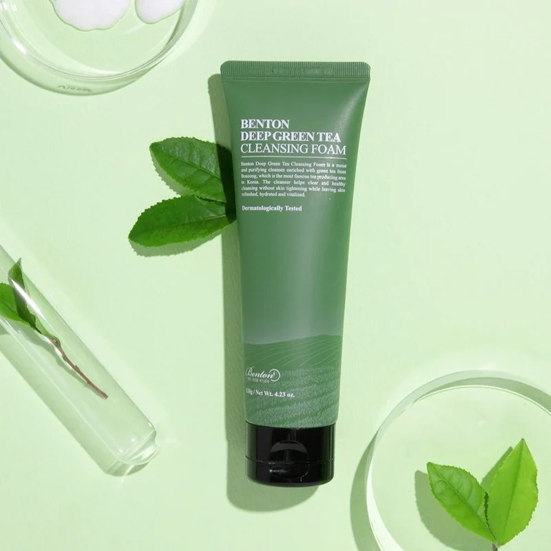 Mousse nettoyante au thé vert