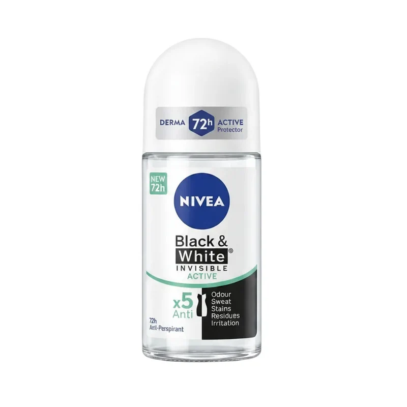 Nivea Déodorant Bille Black & White Invisible Active ×5