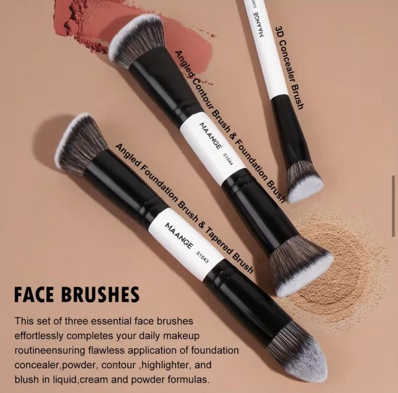 Ensemble De 12 Pinceaux De Pinceaux Pour Fond De Teint Blush Fard À Paupières Et Sourcils Poils En Nylon Doux Et Confortables Manches En Plastique Abs