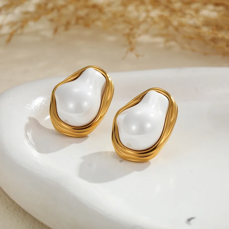 Boucle D’Oreille L'Essence De La Perle D'Or