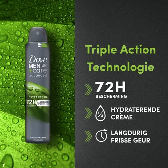 Dove Men+ Care Advanced Déodorant Extra Fresh Anti Transpirant 72H Protection Spray