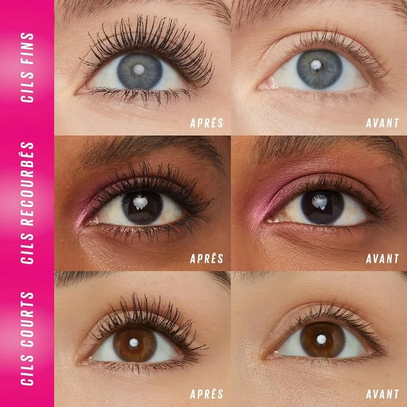 Maybelline New York Mascara Waterproof Volume & Définition Effet Cils Déployés 360° Tenue 24H
