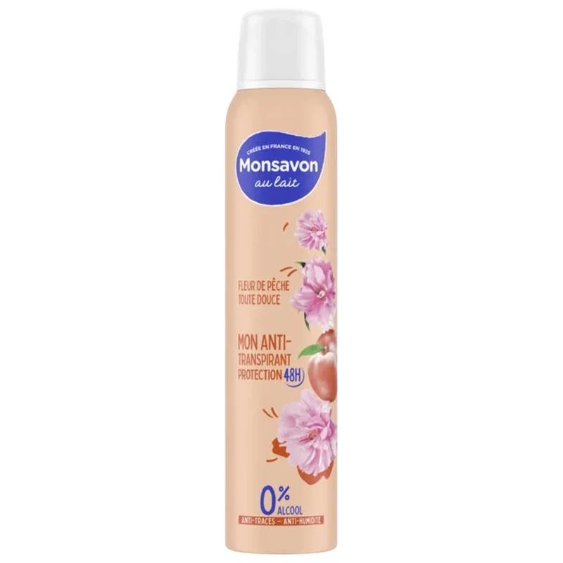 Monsavon Déodorant Spray Anti Transpirant Fleur De Pêche