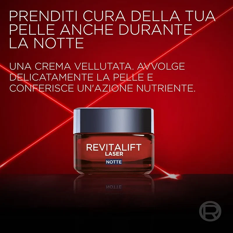 L’Oréal Paris Revitalift Laser Crème Visage Nuit Anti-Âge Avec Pro-Rétinol Acide Hyaluronique Et Vitamine C Réparation Intense Et Peau Renouvelée