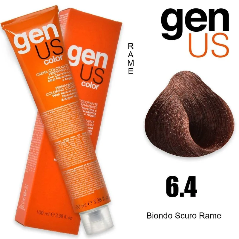 Genus Crema colorante permanente 6.4 100 ml — Tinta capelli
