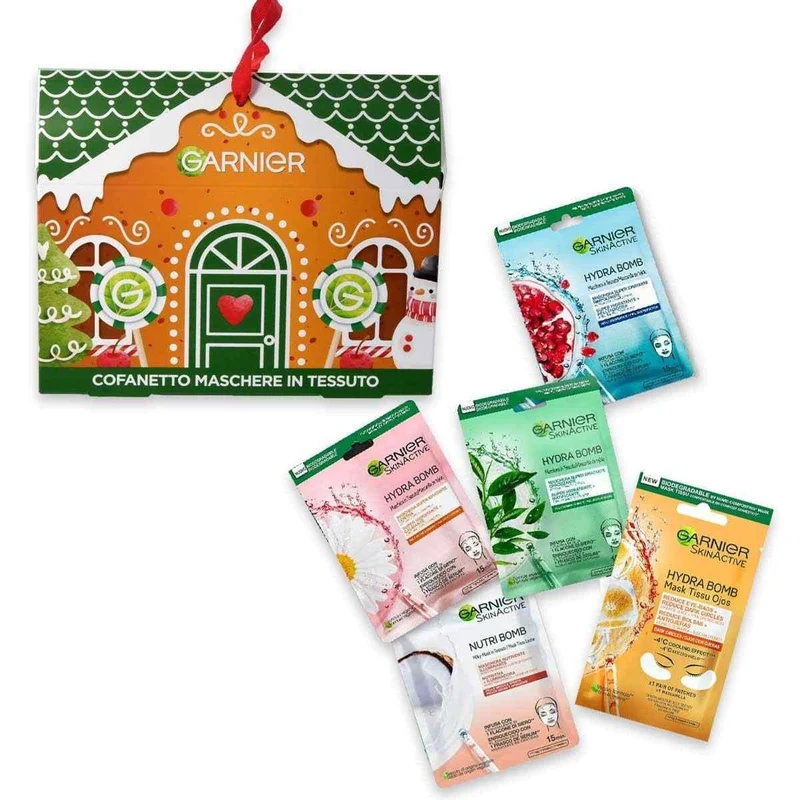 Garnier Cofanetto Hydra Bomb Maschere Viso 5 pezzi — Cofanetto maschere viso