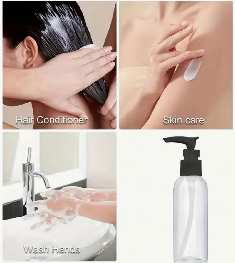 1 Bouteille Doseuse Pour Cosmétiques De Salle De Bain 100Ml/60Ml Flacons Souples Portables