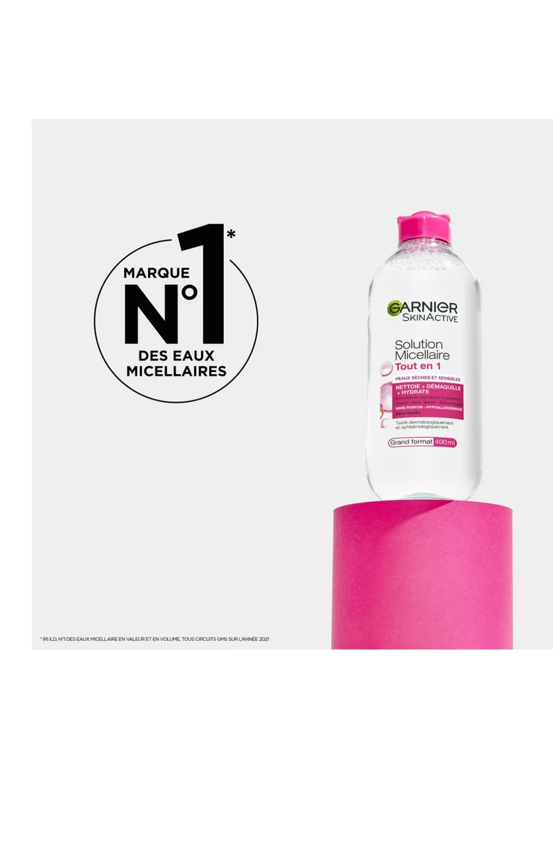 Eau micellaire - SkinActive - Peaux sèches & sensibles