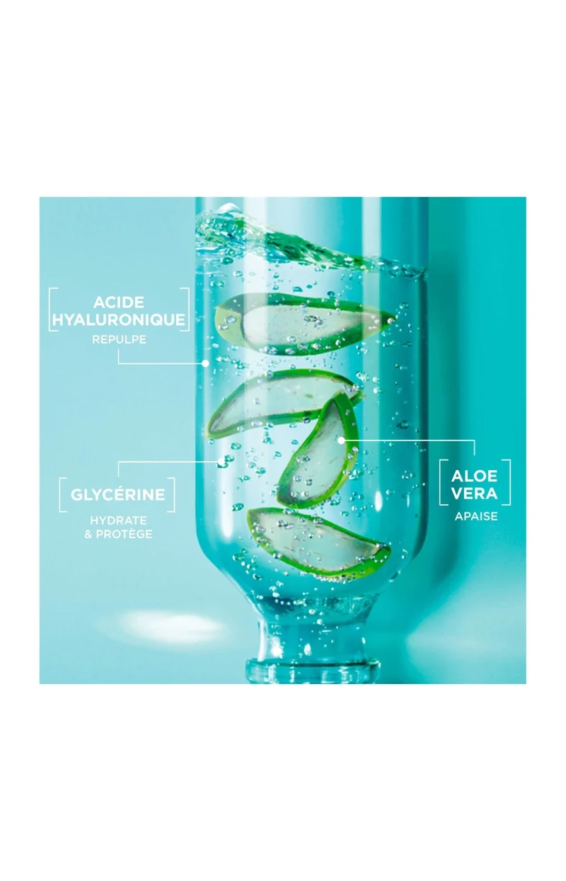 Gel nettoyant apaisant - Acide hyaluronique & aloe vera - Peaux normales à sèches - 250 ml
