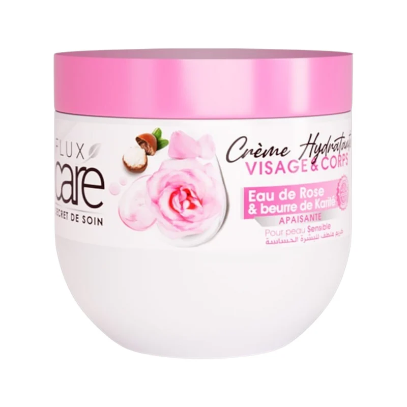Flux Care Secret De Soin Crème Hydratante Visage & Corps Eau De Rose Beurre De Karité