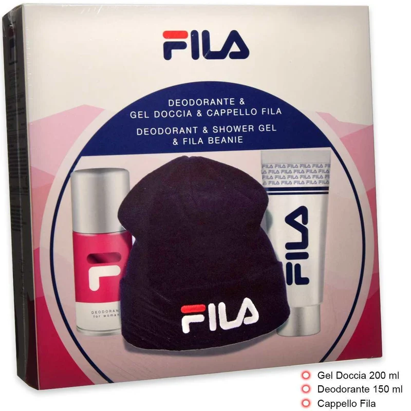 Fila Cfn Woman cofanetto deodorante 150 ml gel doccia e cappello — Cofanetto deodorante