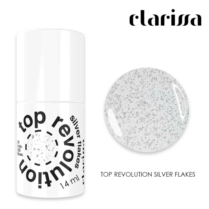 Clarissa Top Revolution Fiocchi d'Argento 14 ml — Top coat unghie