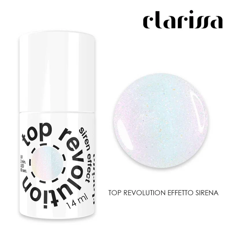 Clarissa Top Revolution effetto sirena 14 ml — Top coat unghie
