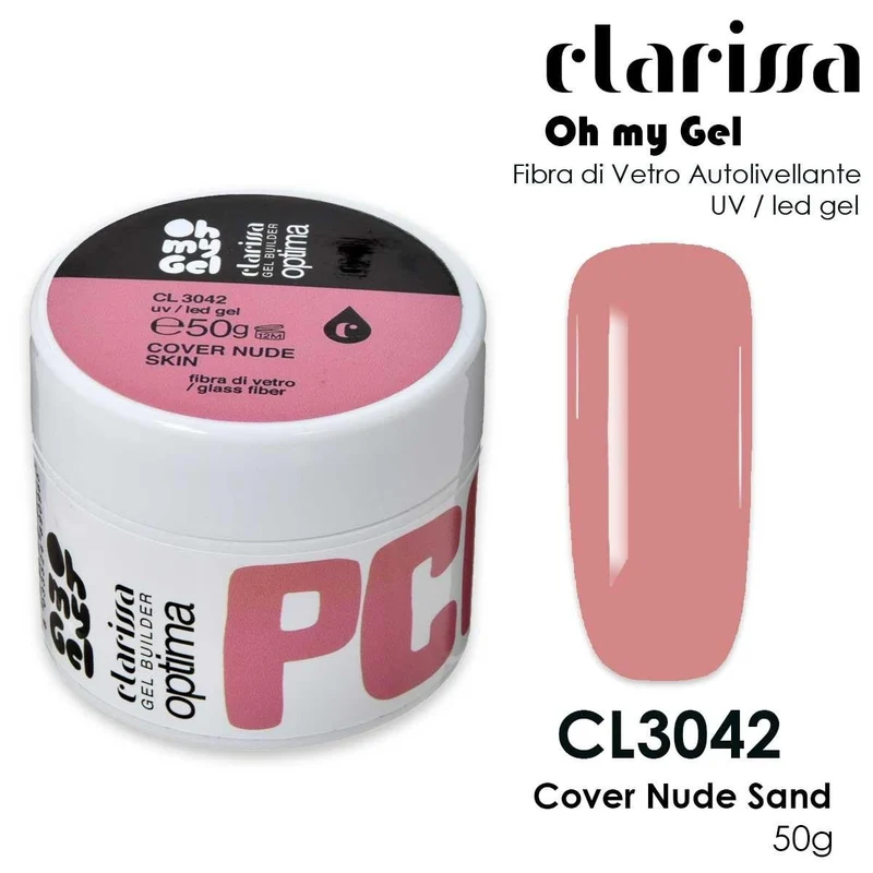 Clarissa Optima Cover Nude Pelle Fibra di Vetro 50 g — Gel unghie