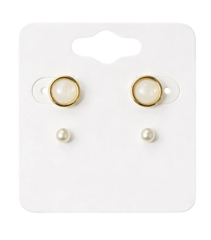 Boucles D’Oreilles Cercle Doré & Perle – Tendance Femme