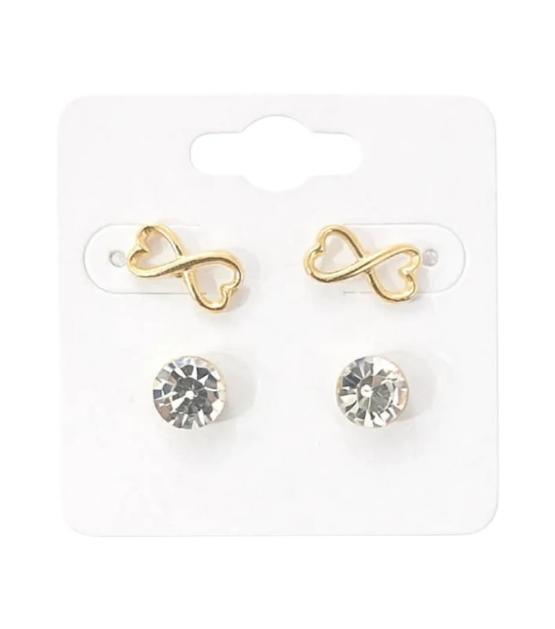 2Paires Ensemble De Mini Boucles D'Oreilles Clous