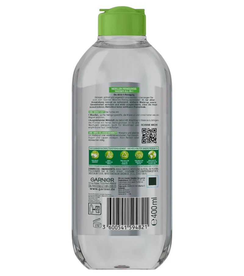 Garnier – Eau Micellaire Nettoyante Pour Peau Mixte