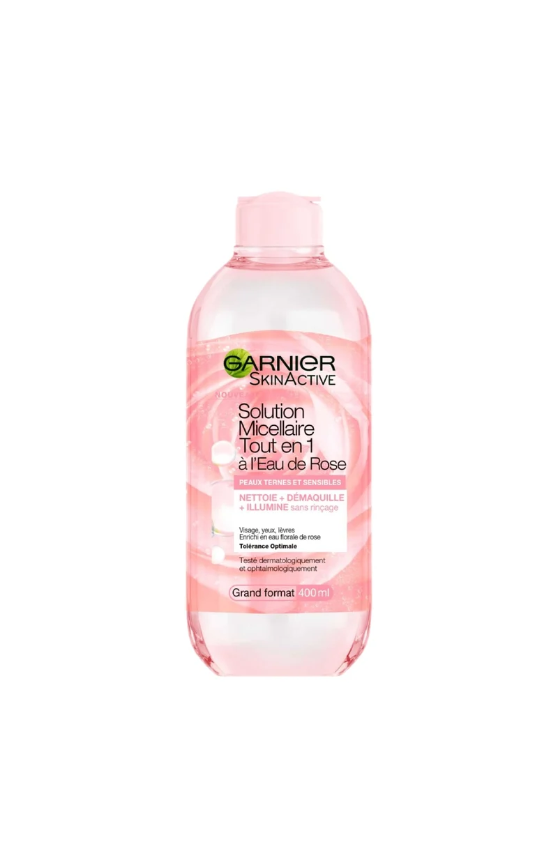 Eau micellaire - SkinActive - Eau de rose - Peaux ternes & sensibles - 400 ml
