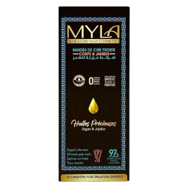 Myla Bande De Cire Corps Et Jambe Huiles Précieuses